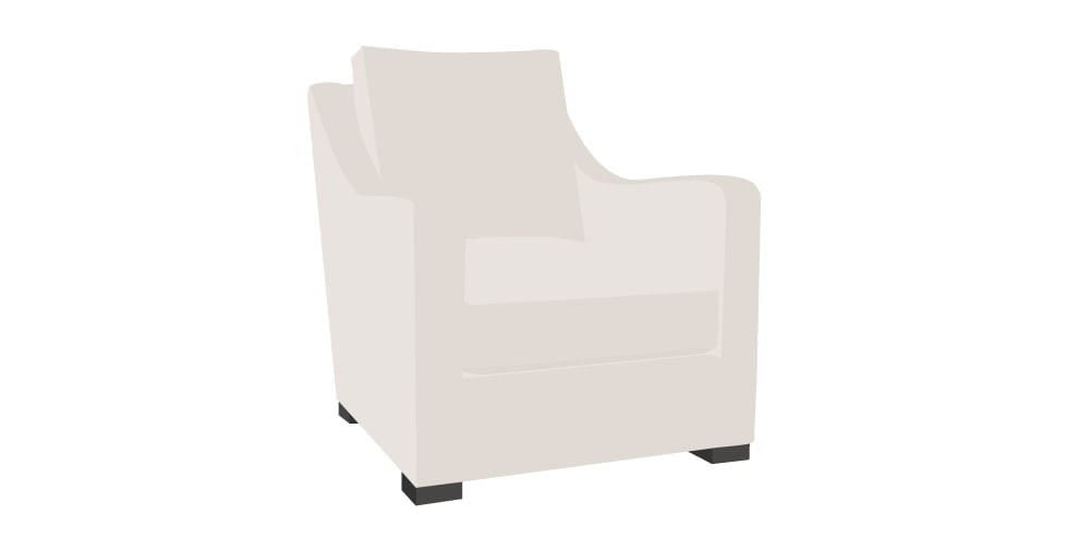 Slope Arm Chair Slipcover, Arm Chair Slipcover