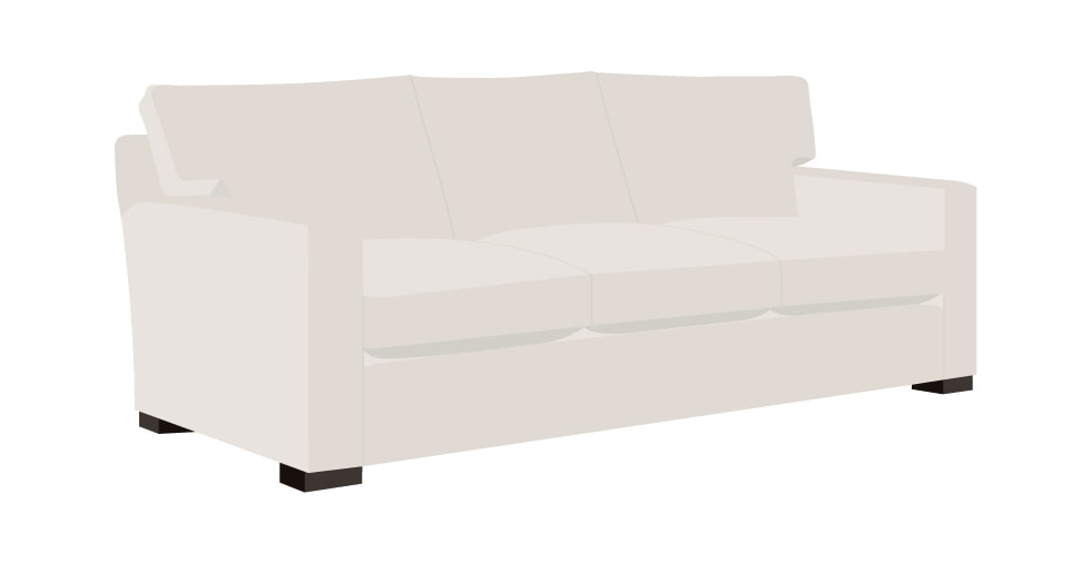 townsend square arm leather sofa collection