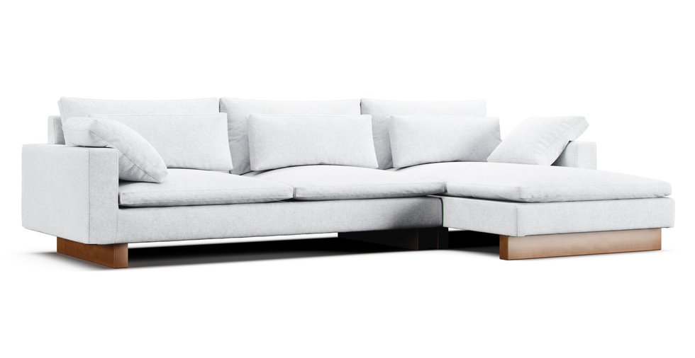 Harmony 2-Piece Chaise Sectional Slipcover | Comfort Works