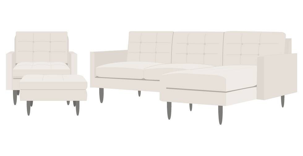 Crate and Barrel Petrie Sofa cover