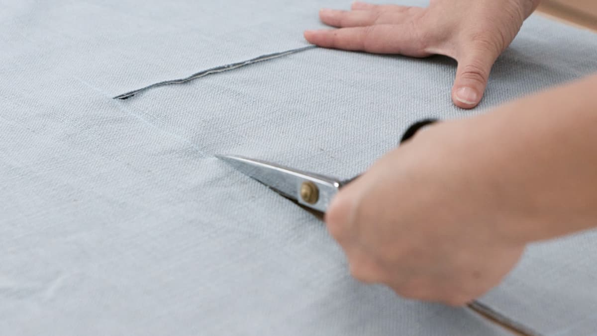 cut out fabric panels