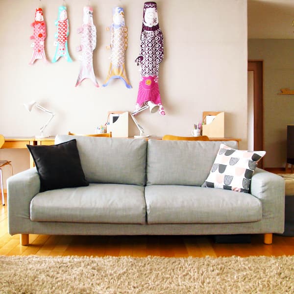 Muji Wide Arm Sofa in Kino Ash