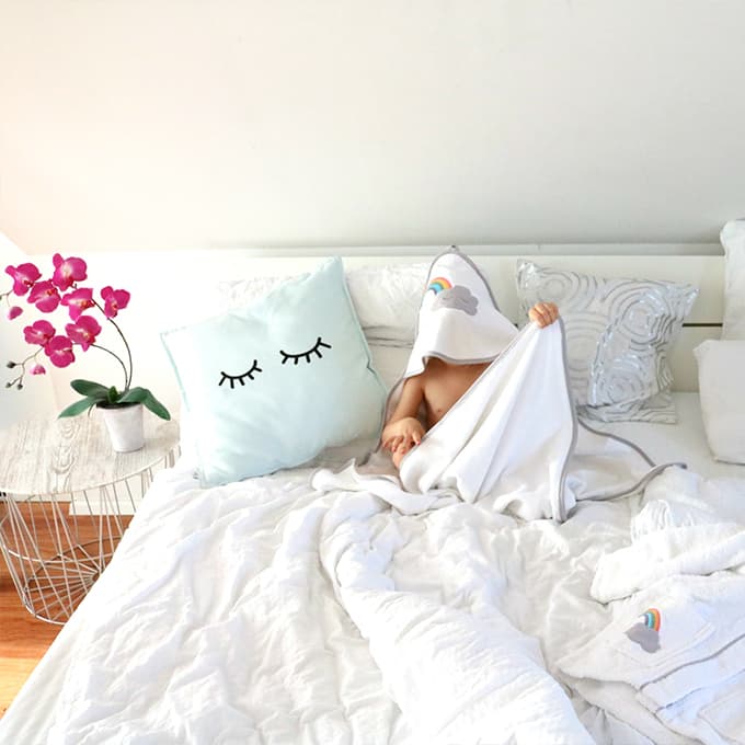 pillow and boy