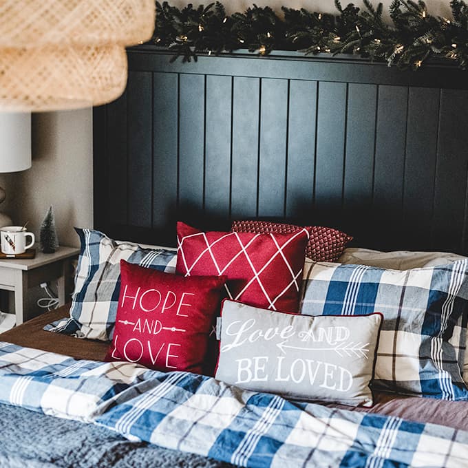 Pillow on bed