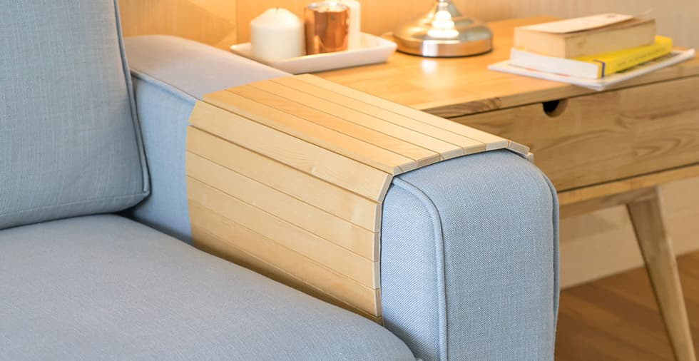 Collapsible Wooden Armrest Tray