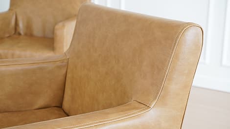 IKEA Dining Chair Covers Nils 1 Seater Savannah Saddle Bycast Leather Couch Slipcover