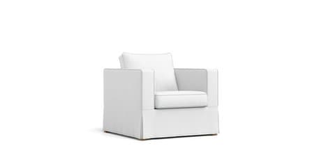 Boxed Seat Loose Fit Square Armchair Slipcover Comfort Works