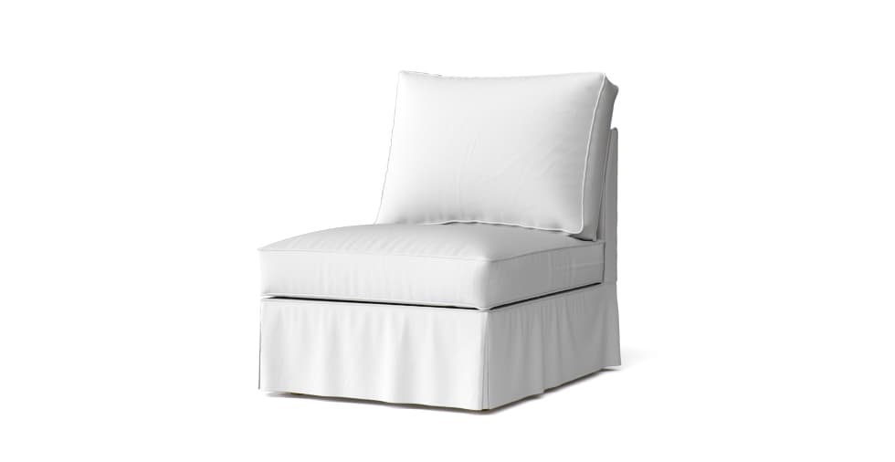 Pb Comfort Square Arm Armless Chair Slipcover