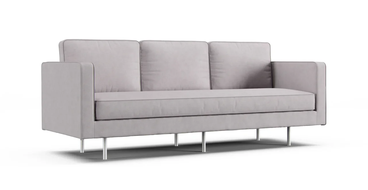 Donny 89" Sofa Slipcover - Everyday Weave Pebble
