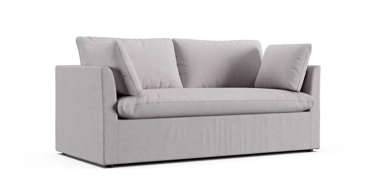 Oneira 77" Sofa Bed Slipcover - Everyday Weave Pebble