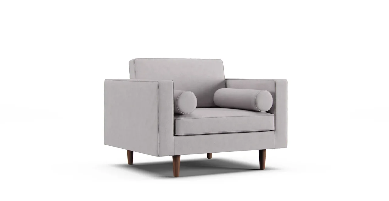 Sven 42" Chair Slipcover - Everyday Weave Pebble