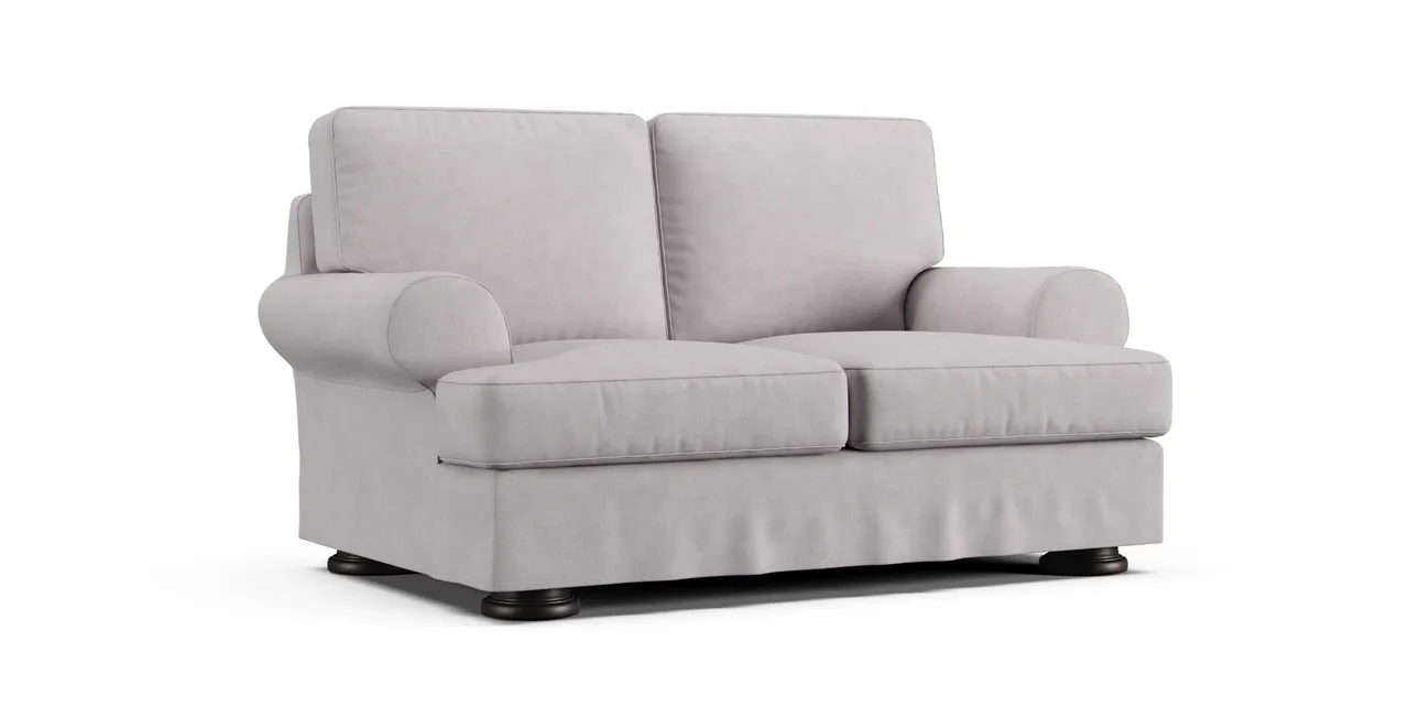 Foster Loveseat Slipcover - Everyday Weave Pebble