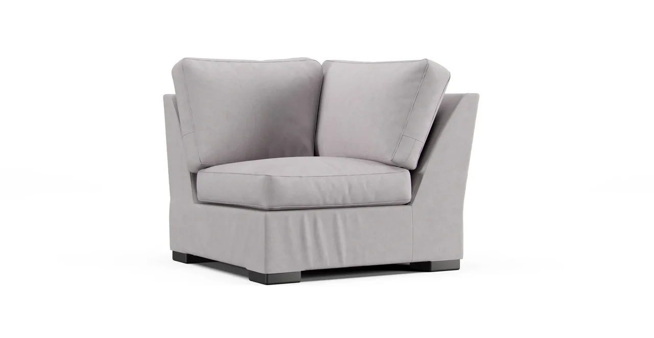 Axis II Corner Seat Slipcover - Everyday Weave Pebble