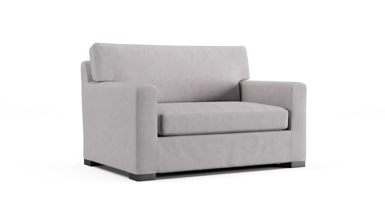Axis Chair and a Half Slipcover - Everyday Weave Pebble