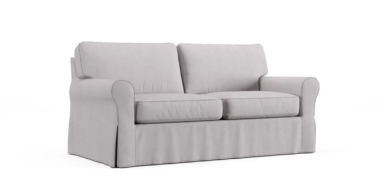 Bayside Loveseat Slipcover - Everyday Weave Pebble