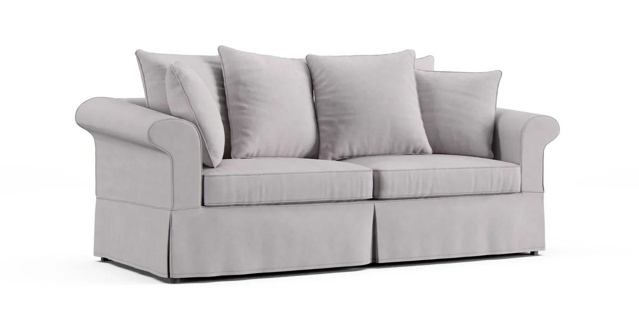 Bloomsbury Queen Sleeper Sofa Slipcover - Everyday Weave Pebble
