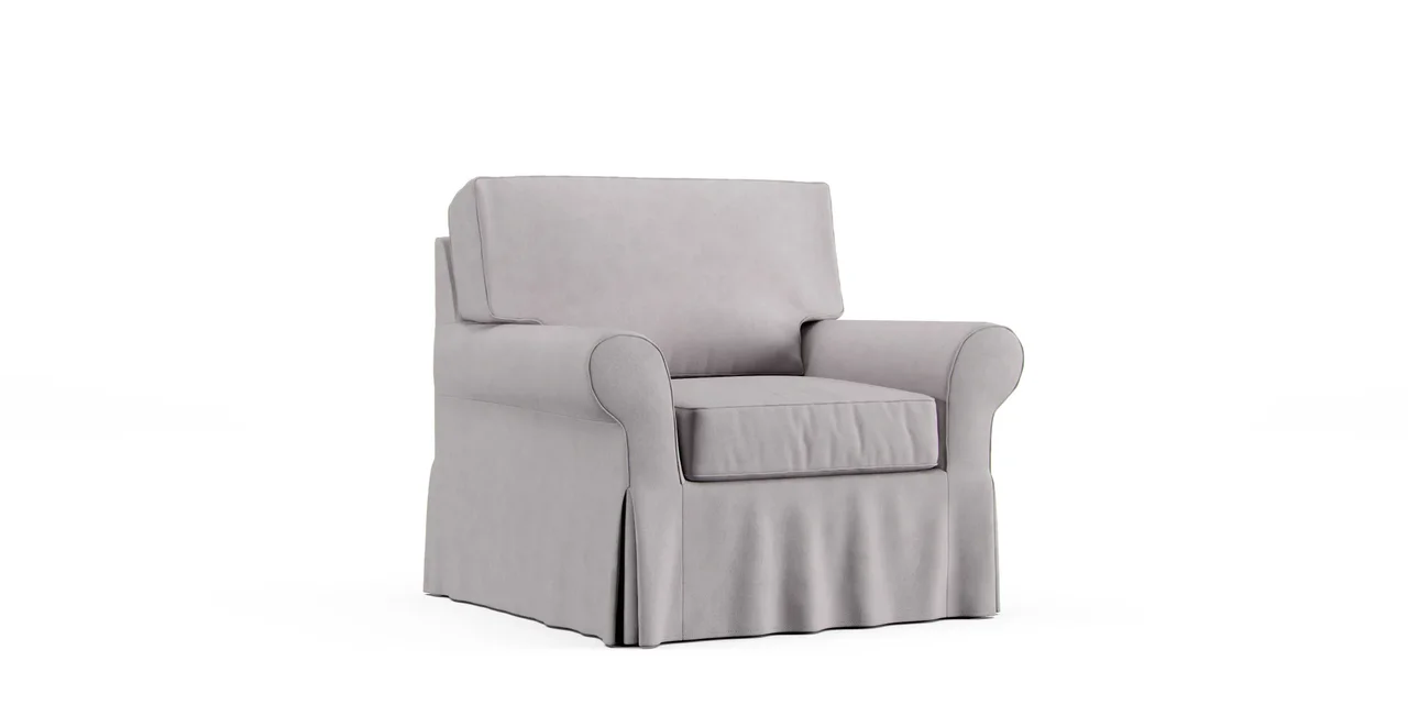 Potomac Chair Slipcover - Everyday Weave Pebble