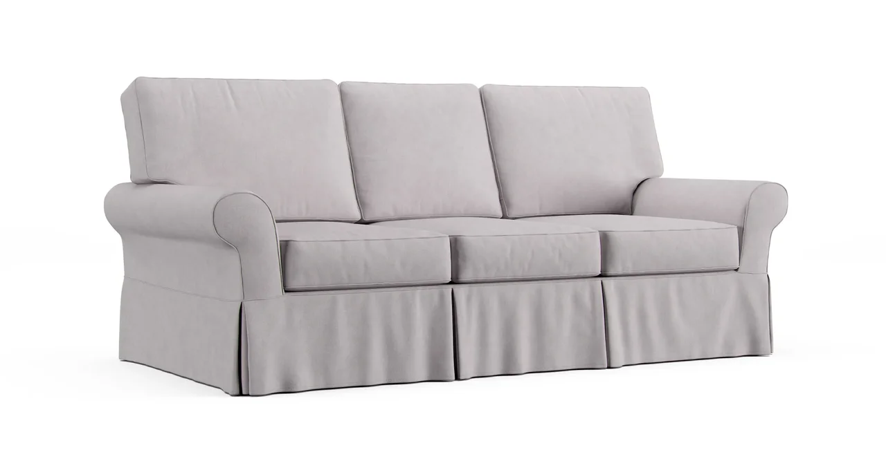 Potomac 90" Queen Sleeper Sofa Slipcover - Everyday Weave Pebble