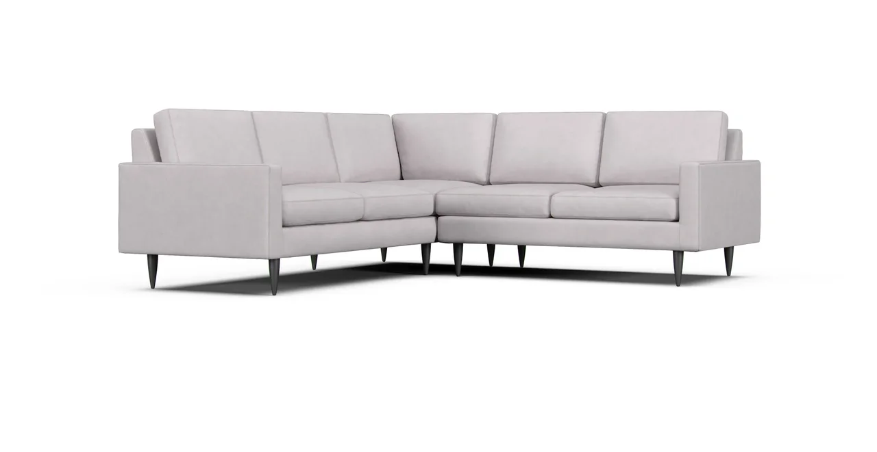 Crate and Barrel Petrie 2-Piece Corner Midcentury Sectional