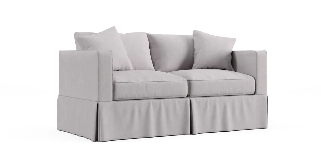 Willow 70" Apartment Sofa Slipcover - Everyday Weave Pebble