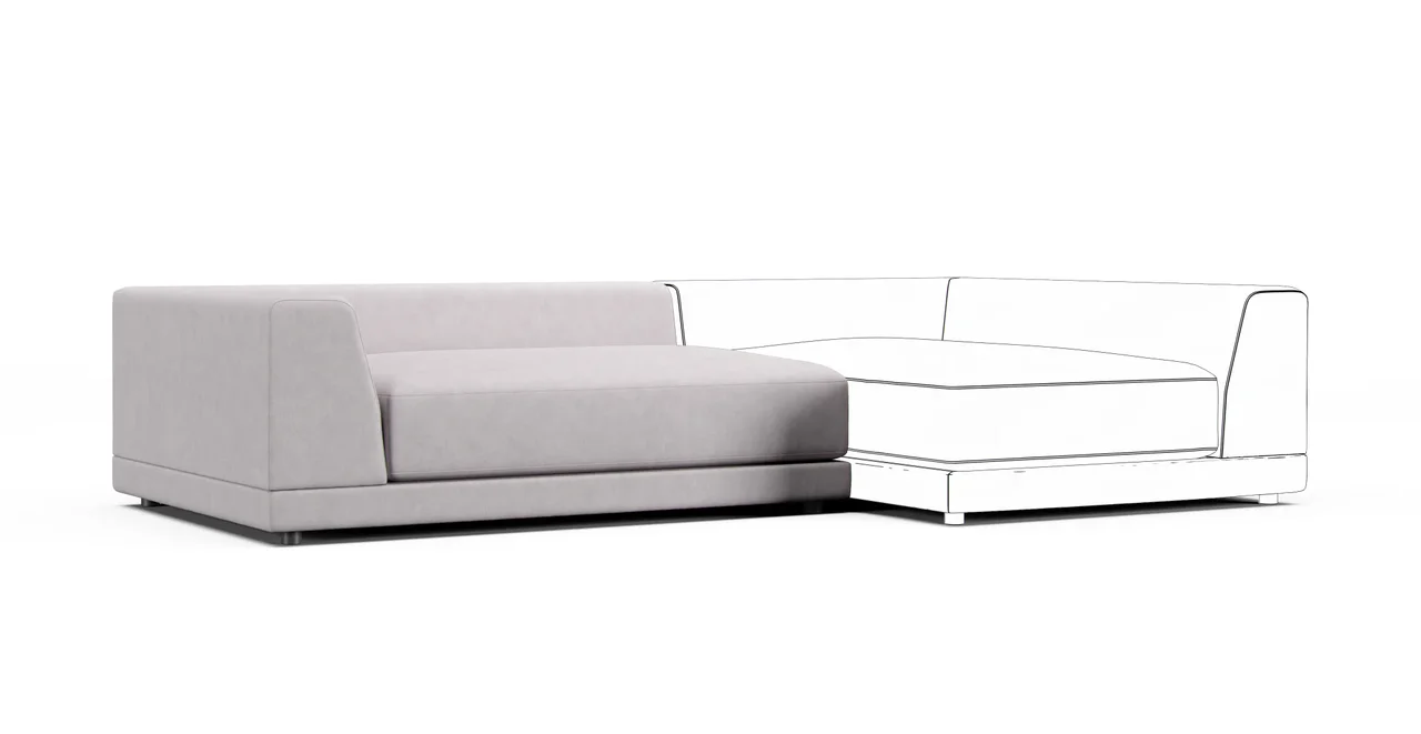Uno Sofa Cover - Everyday Weave Pebble
