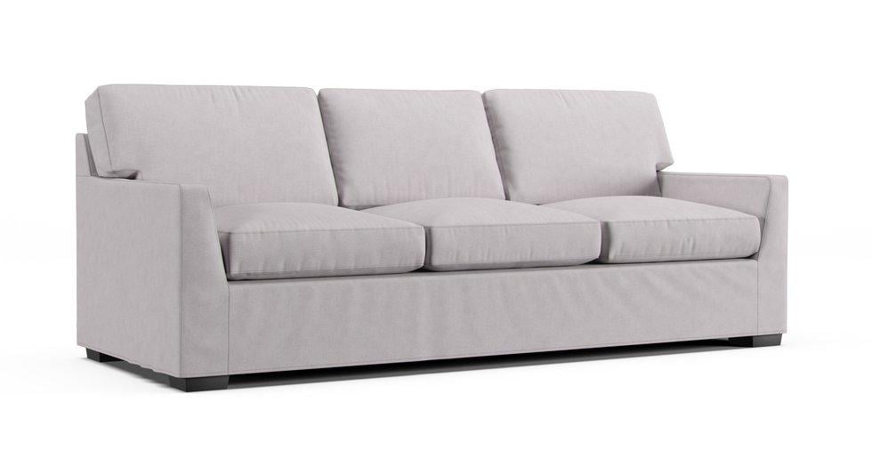[PRE-ORDER ONLY] Boxed Seats Snug Fit Wedge Arm Sofa Slipcover - Everyday Weave Pebble