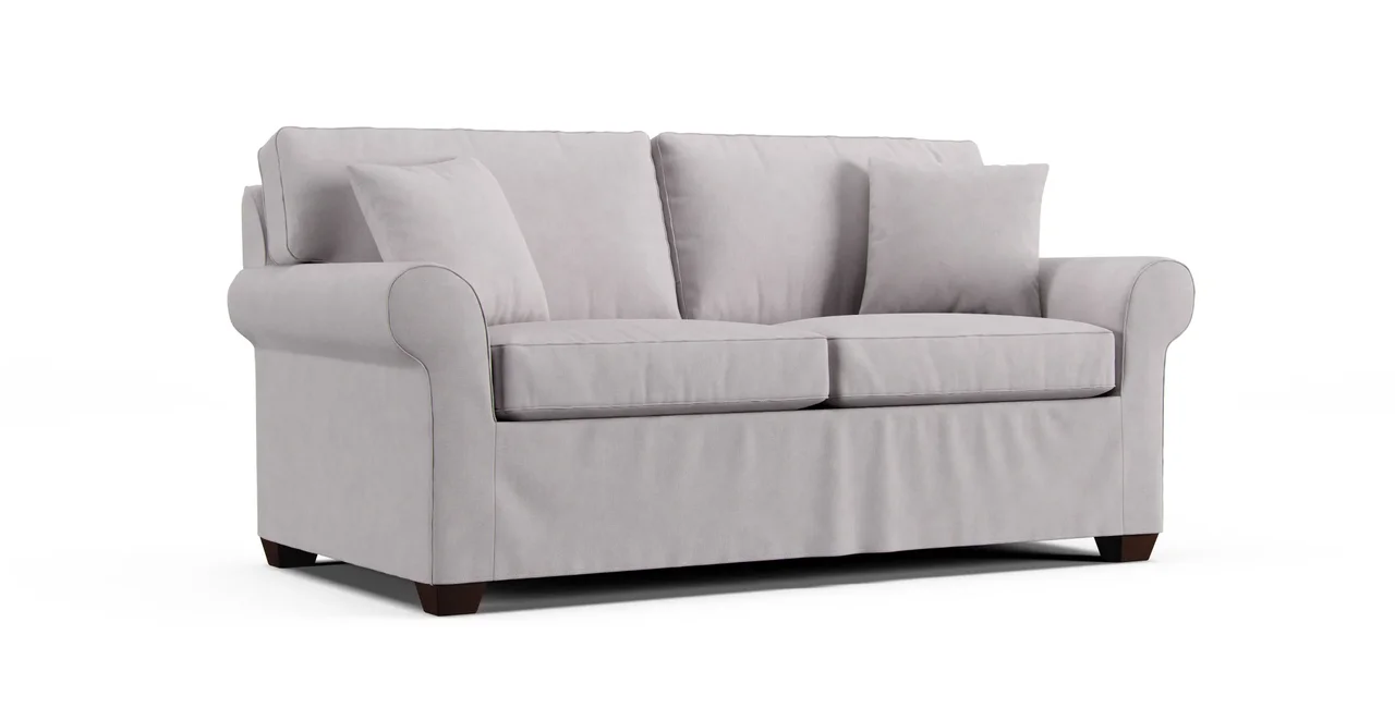 Bennett Roll-Arm Two-Seat 70" Sofa Slipcover - Everyday Weave Pebble