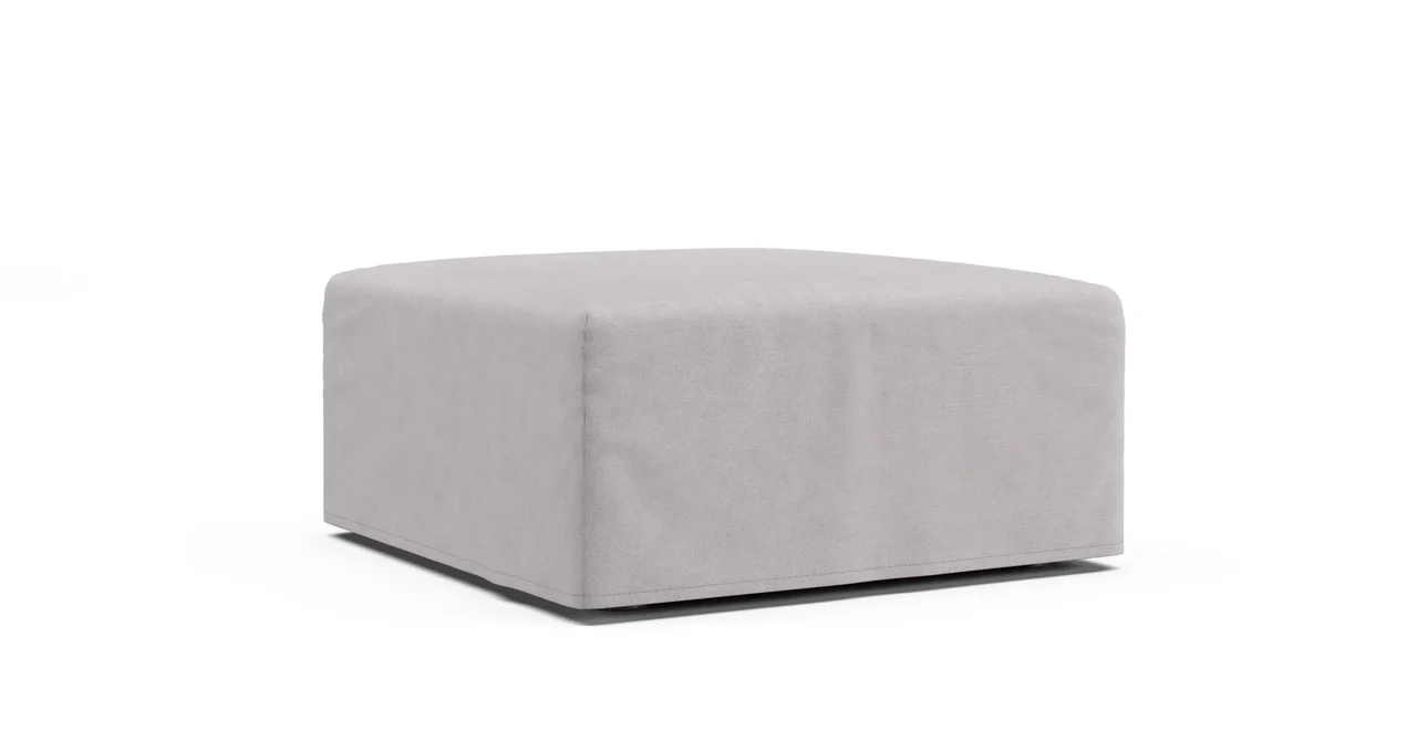 Elbdock Ottoman Cover - Everyday Weave Pebble