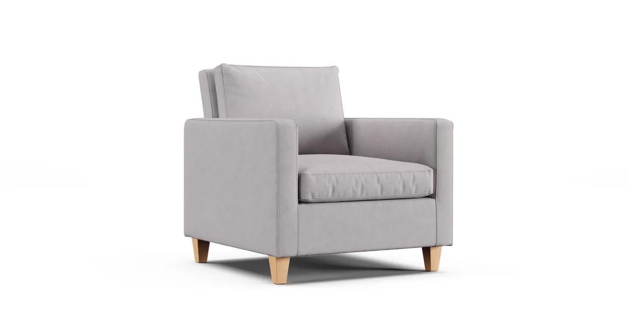 Chester Armchair slipcover - Everyday Weave Pebble