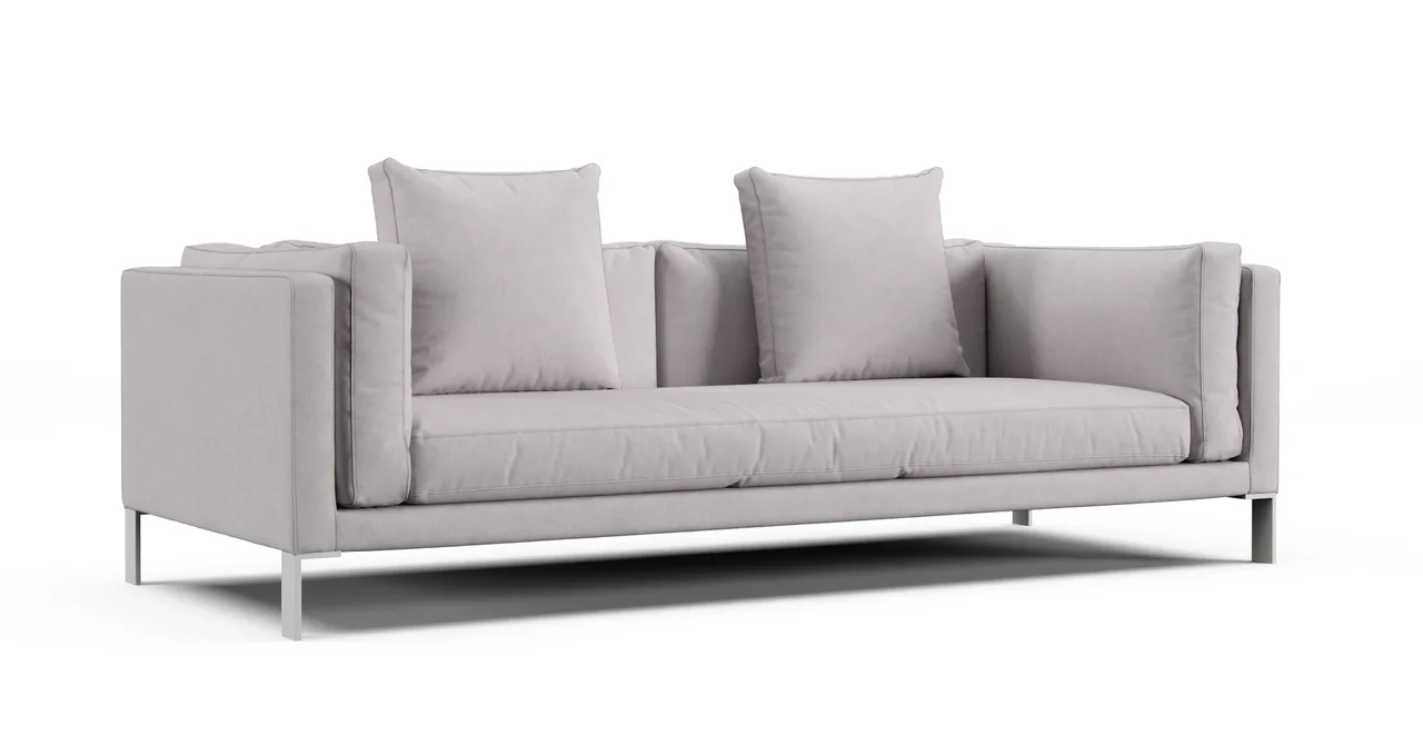 Newman 3 seater sofa slipcover - Everyday Weave Pebble