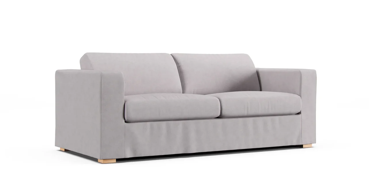 Porto 3 Seater Convertible Sofa Slipcover - Everyday Weave Pebble