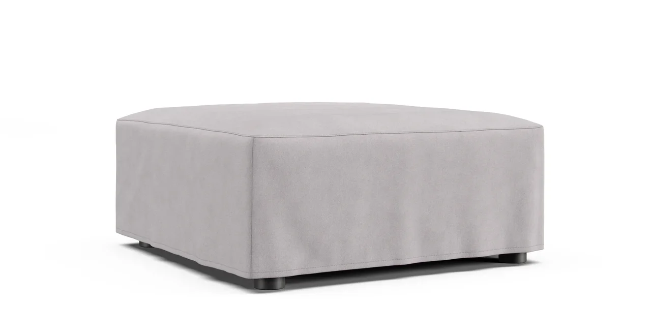 Reiko Footstool - Everyday Weave Pebble