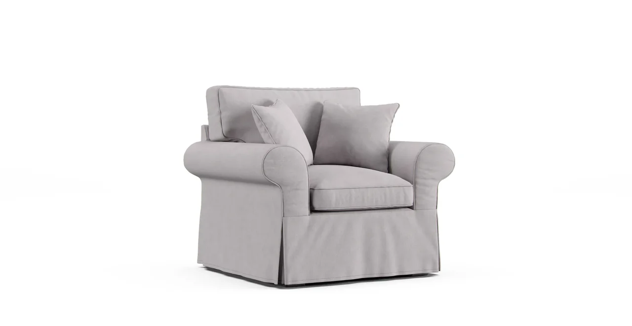 Butterfly Armchair Slipcover - Everyday Weave Pebble