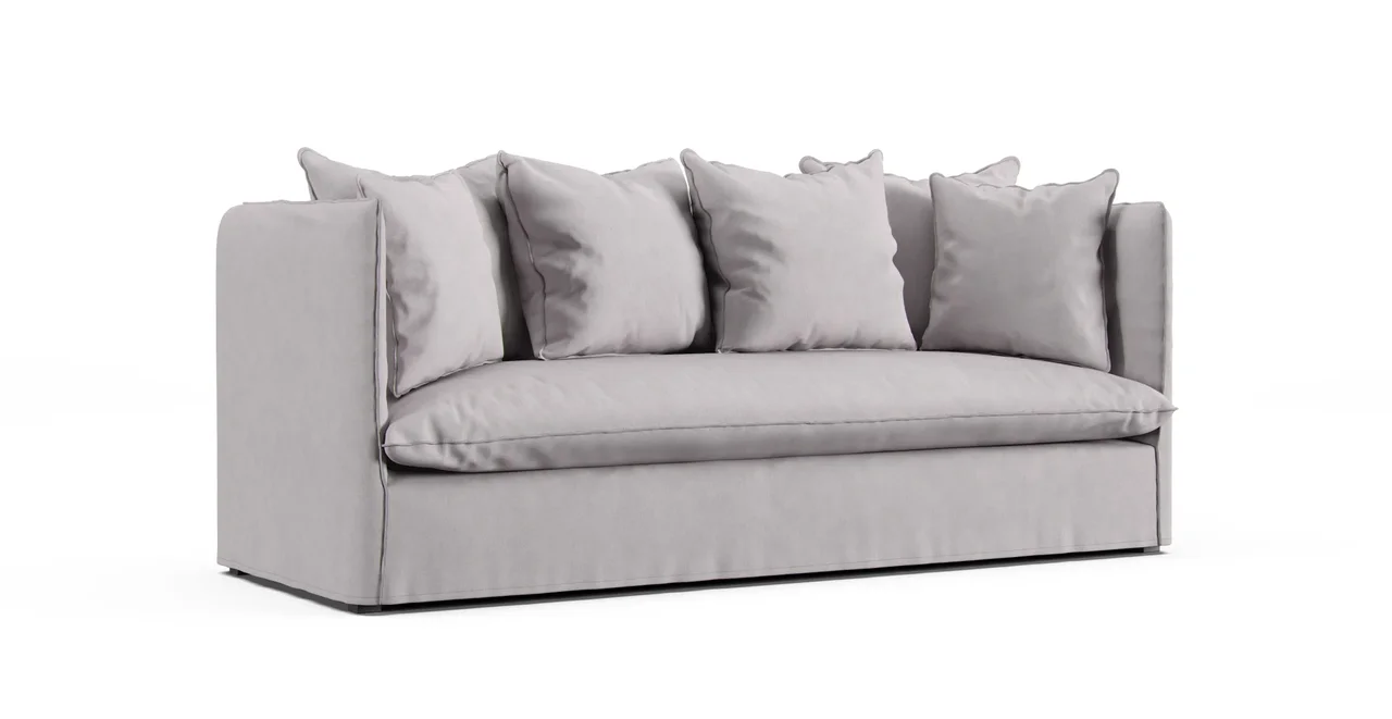 Louvain 3/4 seater sofa slipcover - Everyday Weave Pebble
