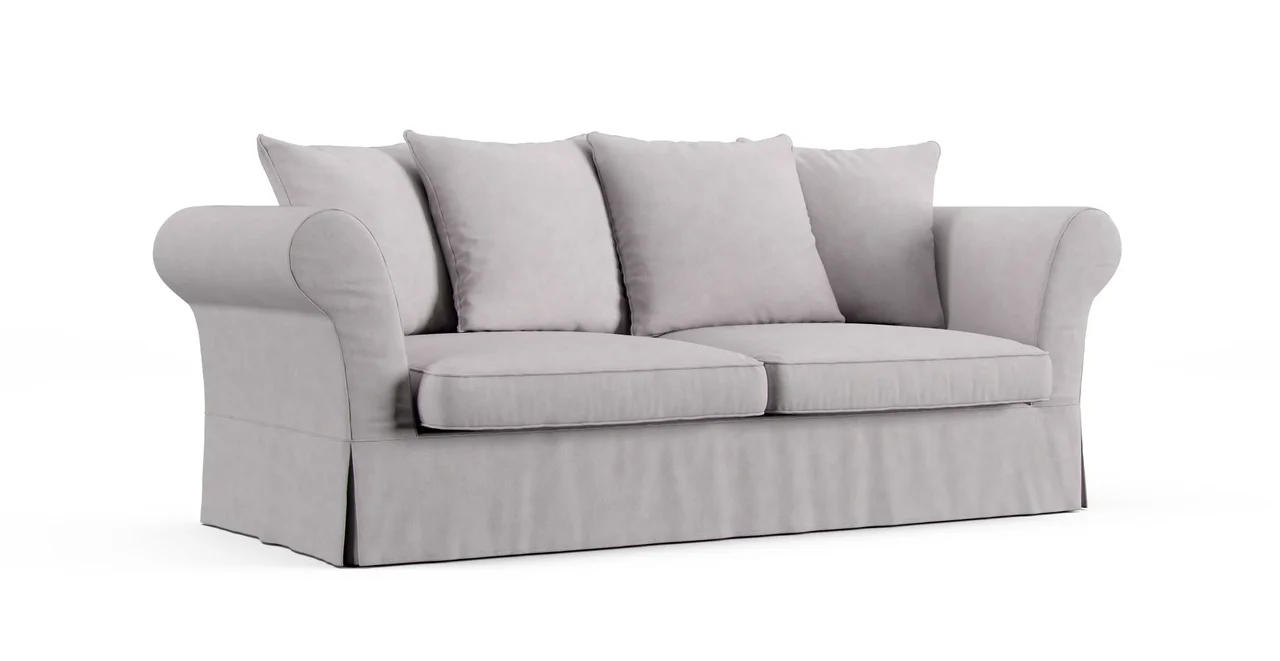 Roma 3/4 Seater Sofa Slipcover - Everyday Weave Pebble