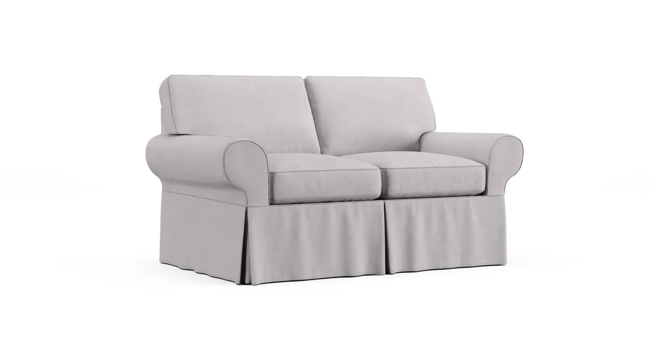 Alexa II 61" Loveseat Slipcover - Everyday Weave Pebble
