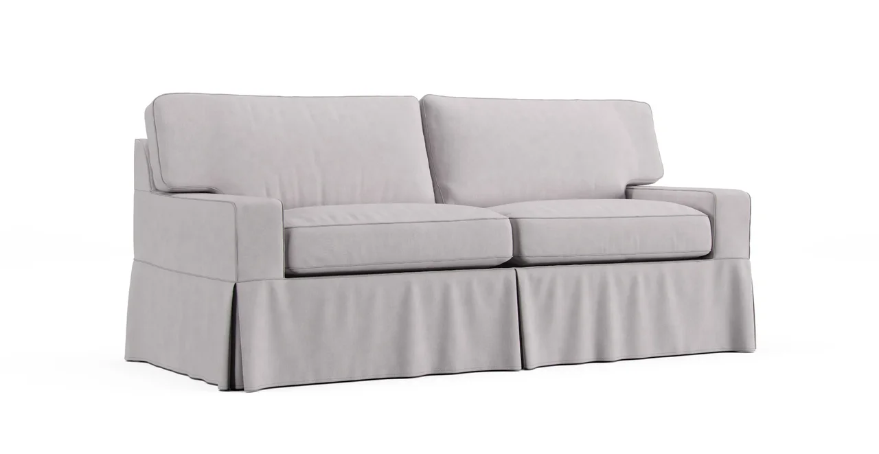 Alex II 79" Queen Sleeper Sofa Slipcover - Everyday Weave Pebble