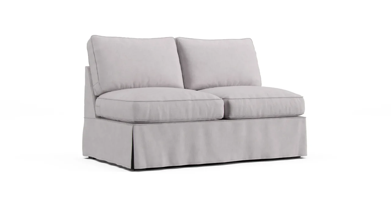 Pottery Barn PB Basic Sectional Components Armless Loveseat