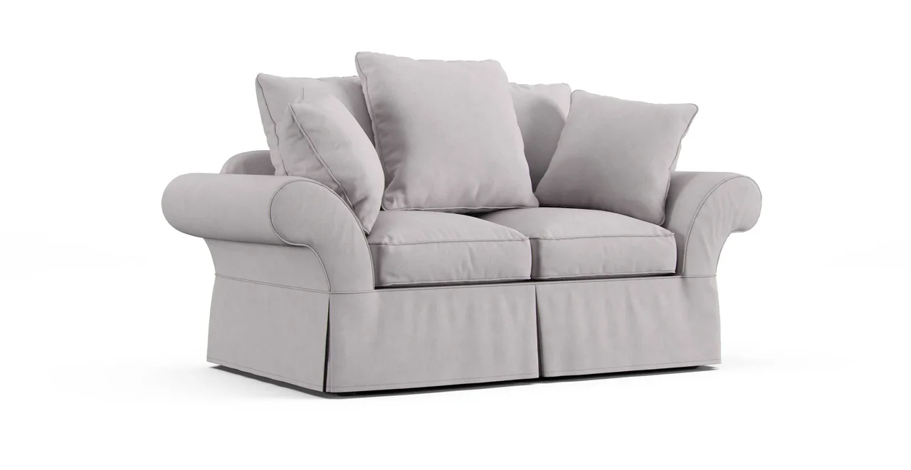 PB Charleston Loveseat 71" Slipcover - Everyday Weave Pebble