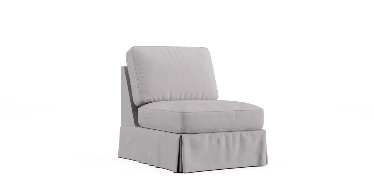 Bezug PB Comfort Roll Arm Armlos Stuhl - Everyday Weave Pebble