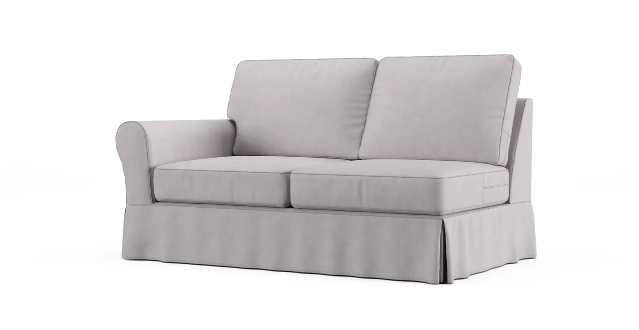 Bezug PB Comfort Roll Arm Links/Rechts 2er-Sofa - Everyday Weave Pebble
