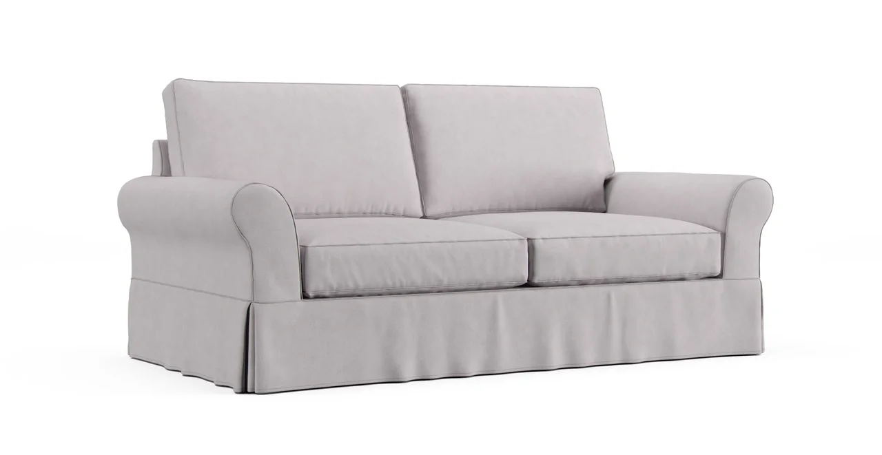 PB Comfort Roll Arm Sofa Slipcover - Everyday Weave Pebble