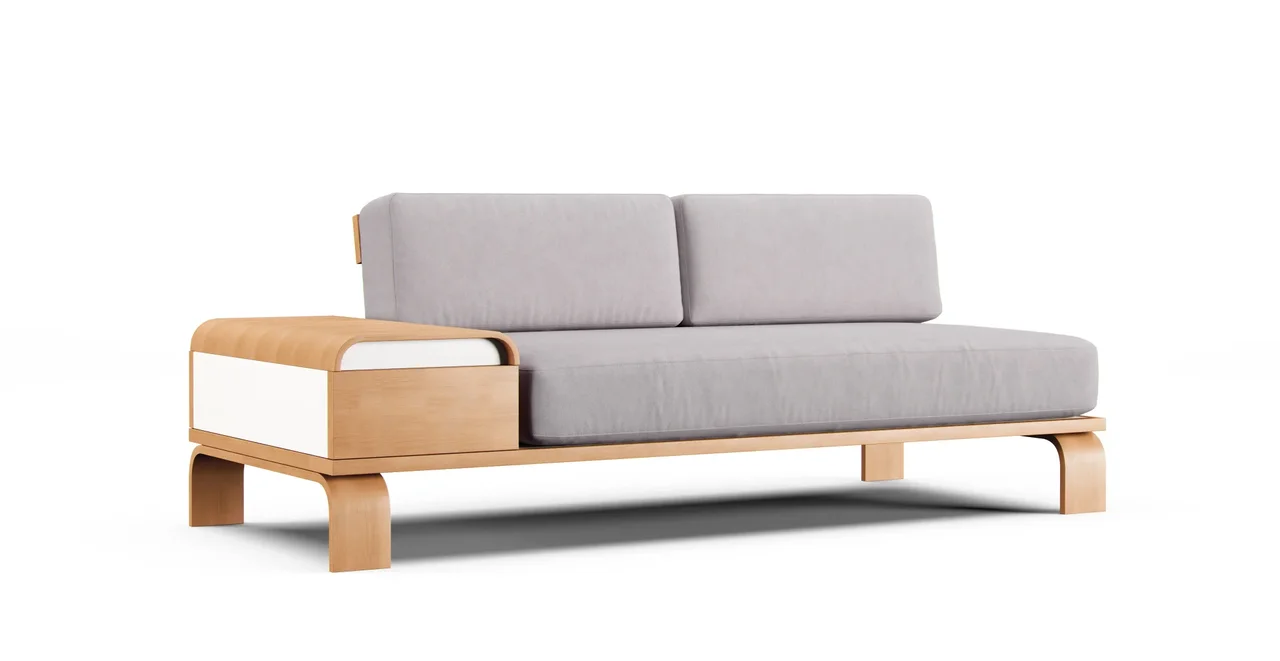 Lessebo Sofa Bed Cover - Everyday Weave Pebble
