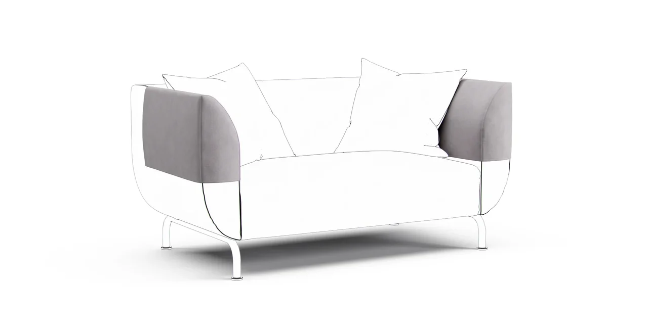 Stromstad Armrest Protector Covers - Everyday Weave Pebble
