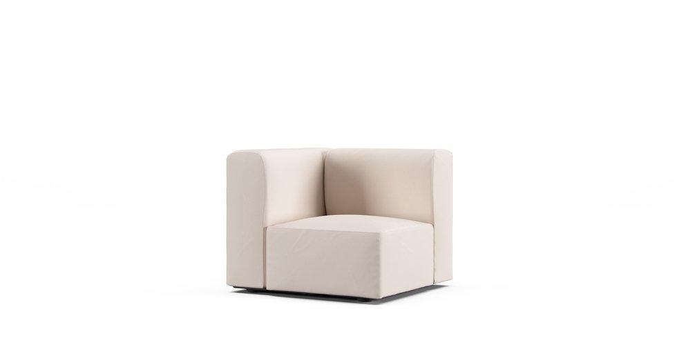 無印良品 コーナーソファ（アーム付） ホワイト