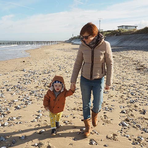 Me and Loup by the beach