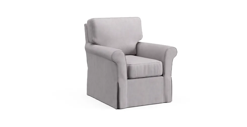 Bayside Accent Chair Slipcover - Everyday Weave Pebble