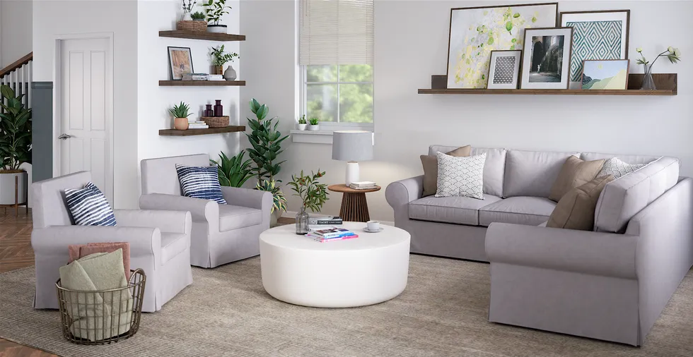 IKEA Ektorp エークトルプコーナーソファベッド 2+2用オーダーカバー
