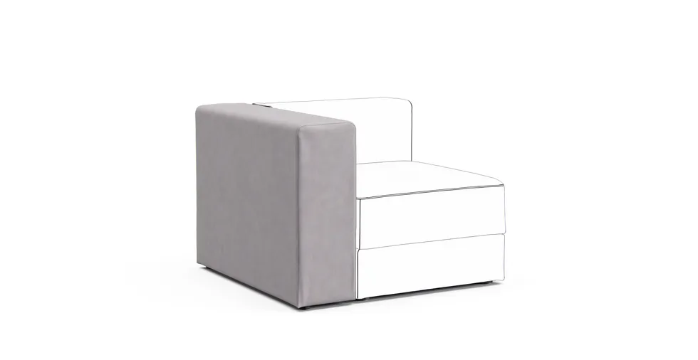 Jattebo Armrest Cover - Everyday Weave Pebble