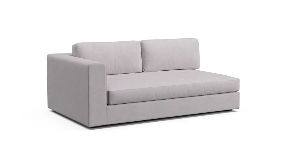 Bellechasse 70" Left/Right Arm Module Sofa Slipcover - Everyday Weave Pebble